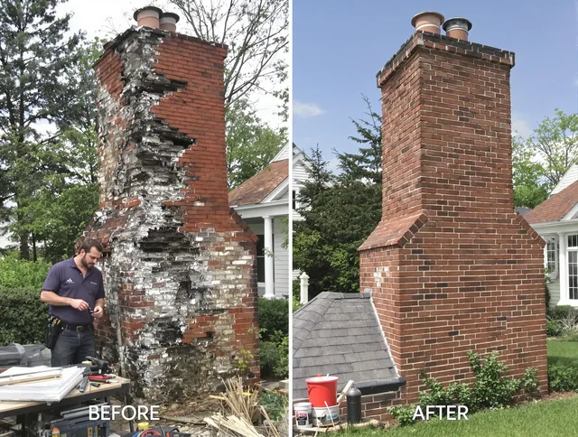 Seekonk Chimney Sweep performing a full chimney restoration in Seekonk, MA