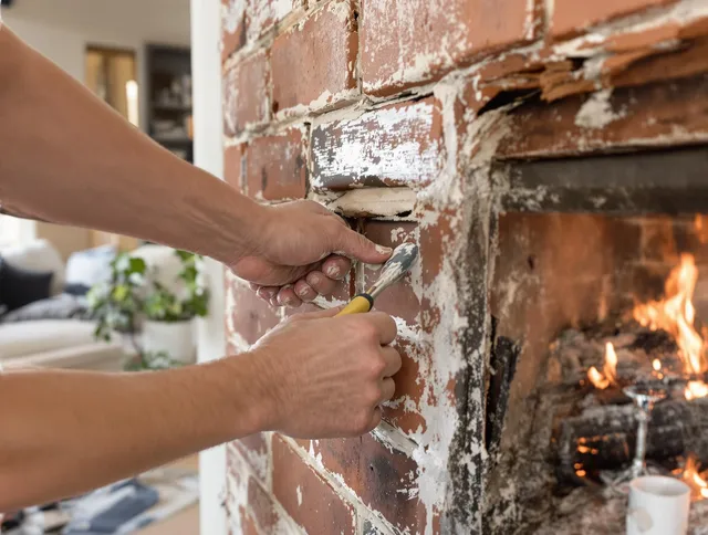 Routine fireplace repair by Seekonk Chimney Sweep in Seekonk, MA