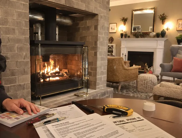 Seekonk Chimney Sweep verifying fireplace safety measures in Seekonk, MA